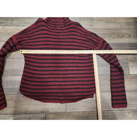 Express Sweater Womens Large Acrylic Mohair Wool Blend Pullover Marron Black - Picture 6 of 6